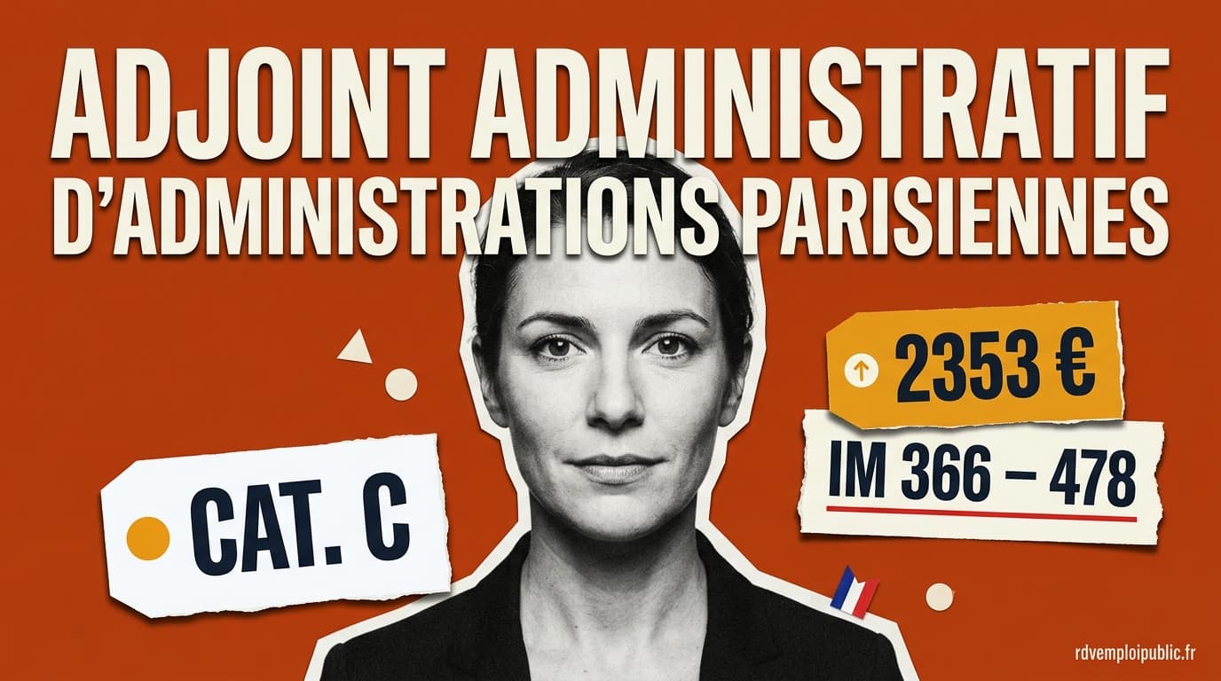 Photo professionnelle d'un adjoint administratif d’administrations parisiennes au travail